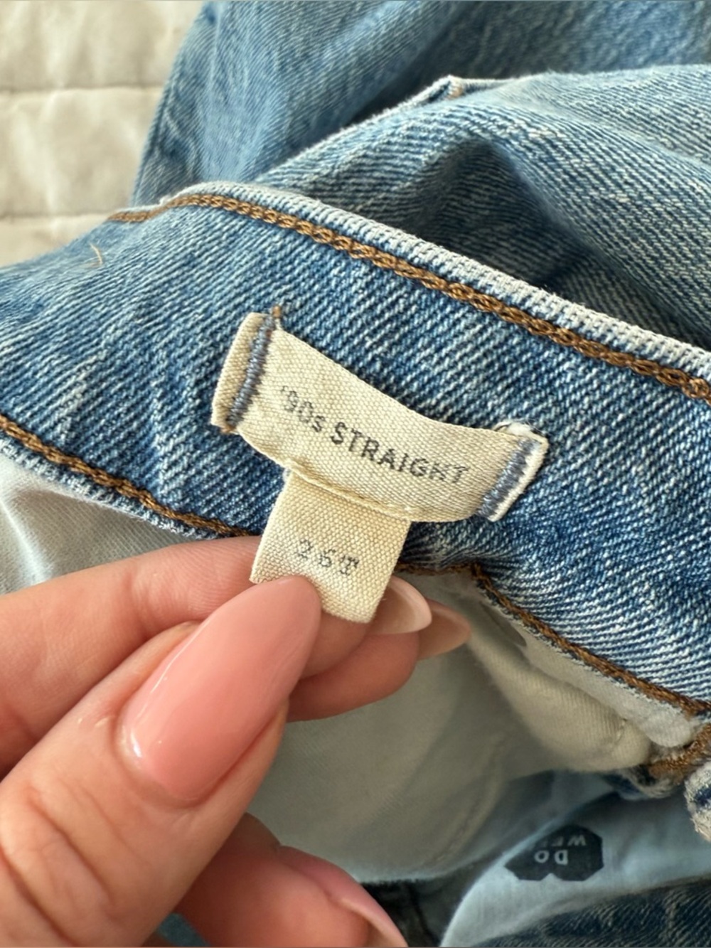 MADEWELL The Tall '90s Straight Jean blue denim high rise size 26 - Picture 6 of 10
